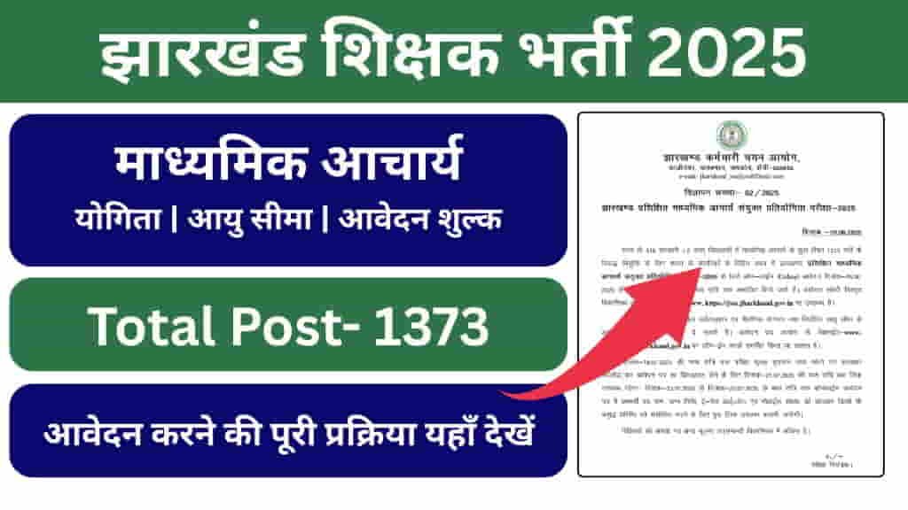 Jharkhand Madhyamik Acharya Teacher Recruitment 2025, Jharkhand Madhyamik Acharya Bharti 2025, Jharkhand Madhyamik Acharya Recruitment 2025, Jharkhand Madhyamik Acharya Teacher Recruitment 2025, Jharkhand Madhyamik Acharya Vacancy 2025, Jharkhand Staff Selection Commission, Jharkhand Teacher Recruitment, JSSC, JSSC Madhyamik Acharya Vacancy 2025, JSSC New Vacancy 2025 Notification, Teacher Vacancy in Jharkhand 2025