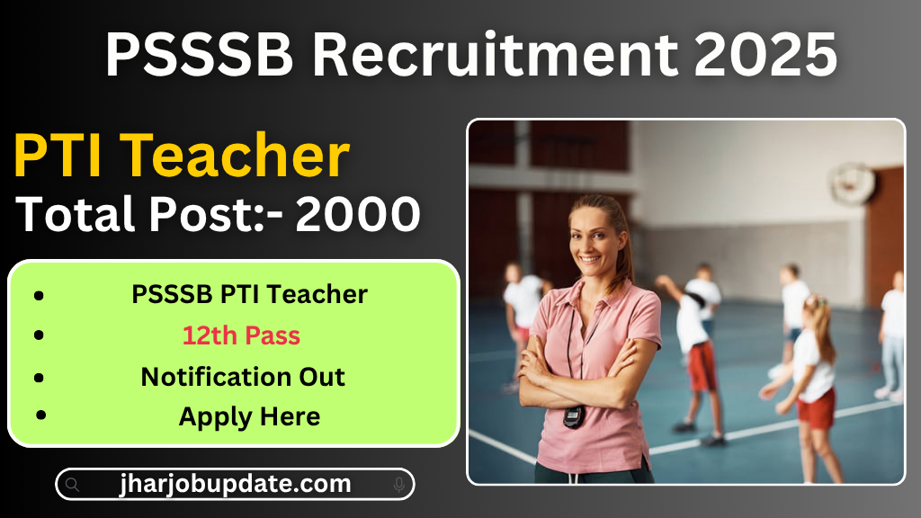 PSSSB PTI Teacher Recruitment 2025