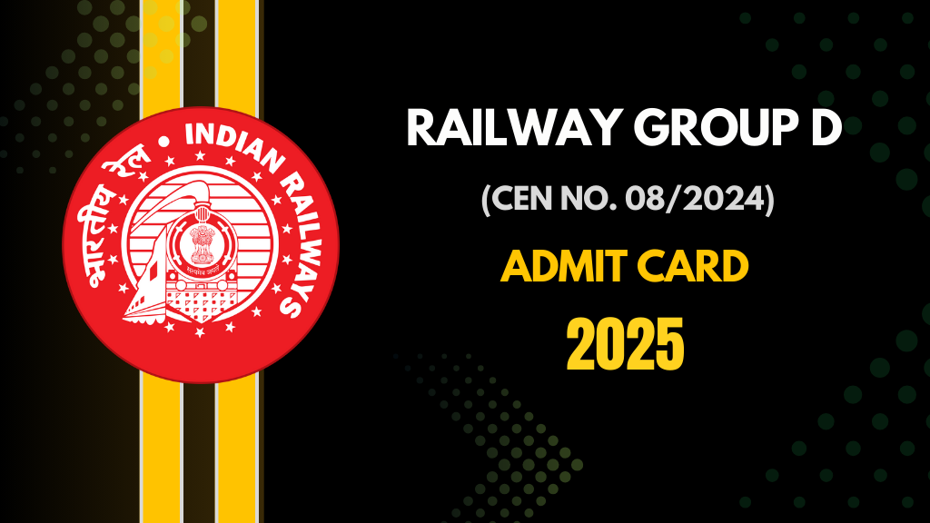 Railway Group D Admit Card 2025 RRB Group D Admit Card candidate login