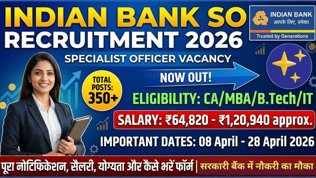 Indian Bank SO Vacancy 2026 | Indian Bank SO Recruitment 2026