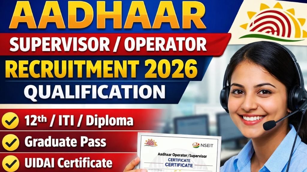 CSC Aadhaar Operator Supervisor Vacancy 2026 Apply Online