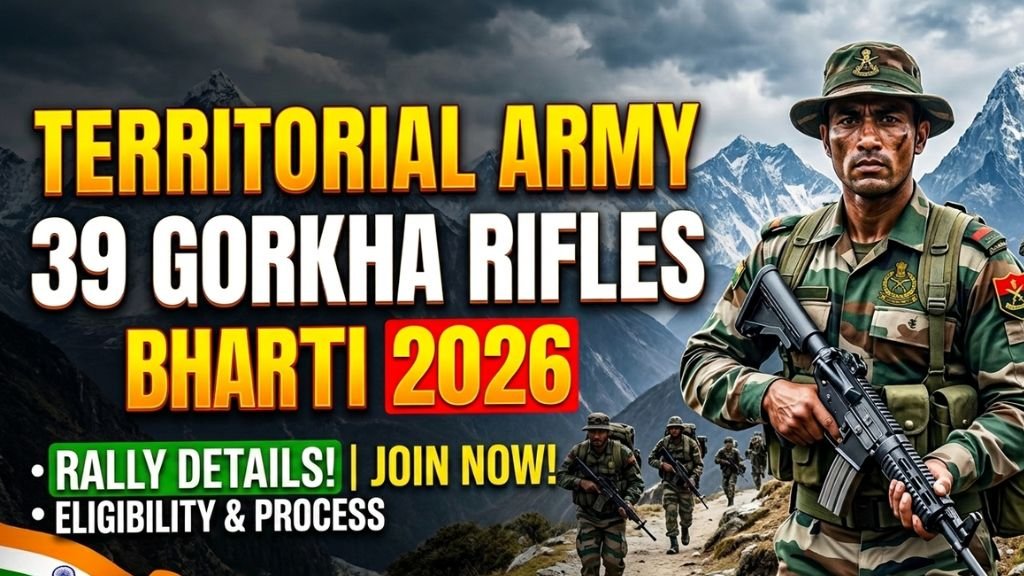 Territorial Army 39 Gorkha Rifles Bharti 2026 | Territorial Army Rally Check Date & More